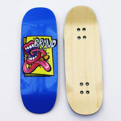 33mm Fingerboard Deck Street Shape High Kick with Graphic