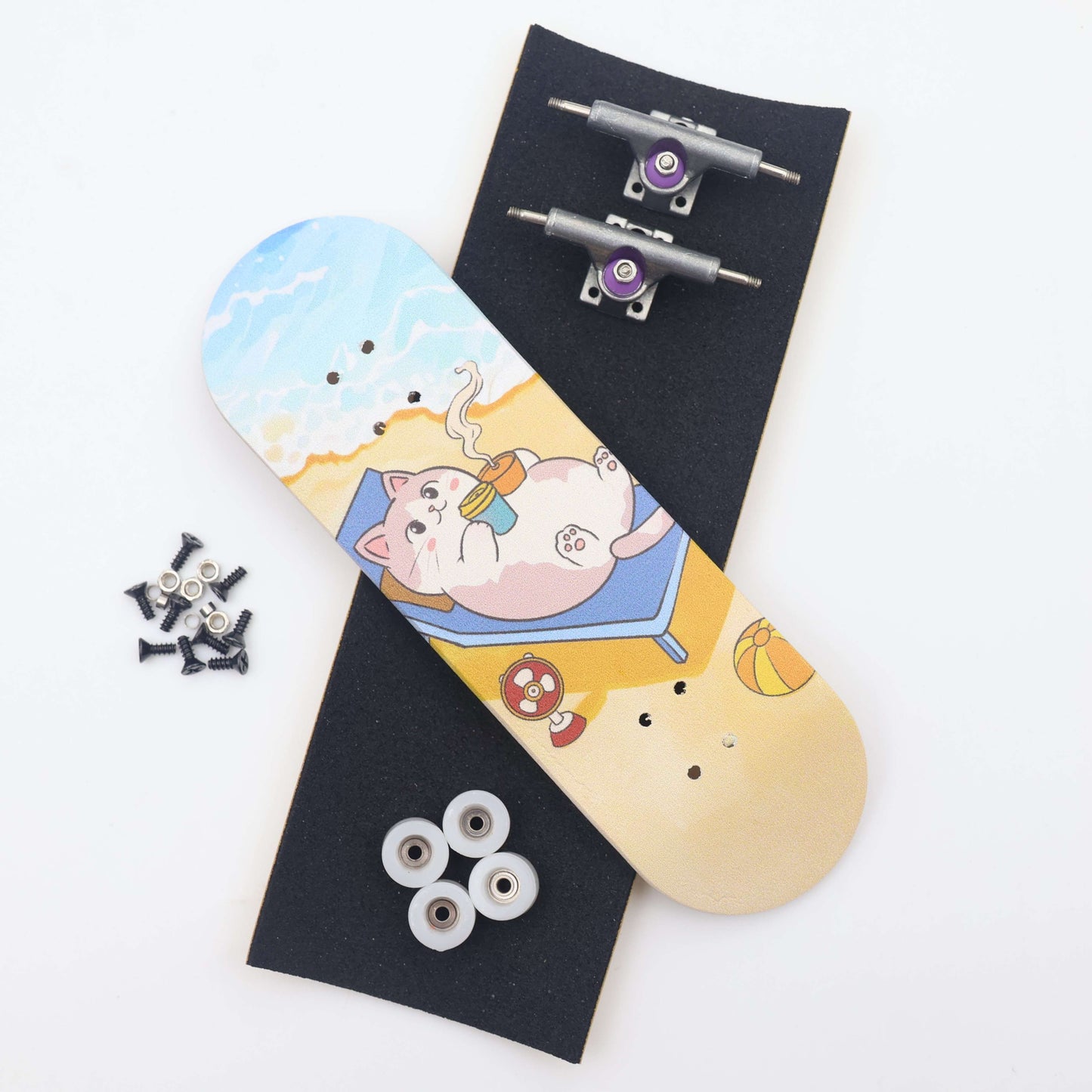 29mm Wooden Fingerboard Set with Pro Deck Metal Truck Bearing Wheels