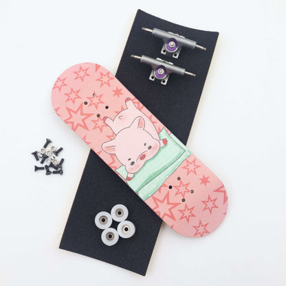 29mm Wooden Fingerboard Set with Pro Deck Metal Truck Bearing Wheels